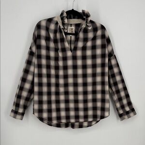 A SHIRT THING Plaid Blouse Size L